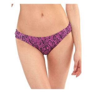 JESSICA SIMPSON Women's Pink Snake Print Stretch Hipster Swimsuit Bottom XL